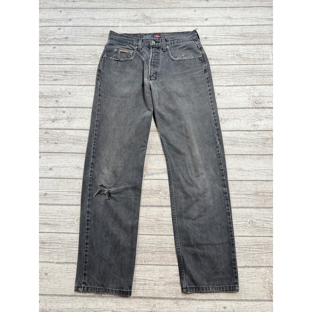 Bluenotes Jeans Men's 31x30 Faded Black Low Rise Denim Straight Leg Distressed
